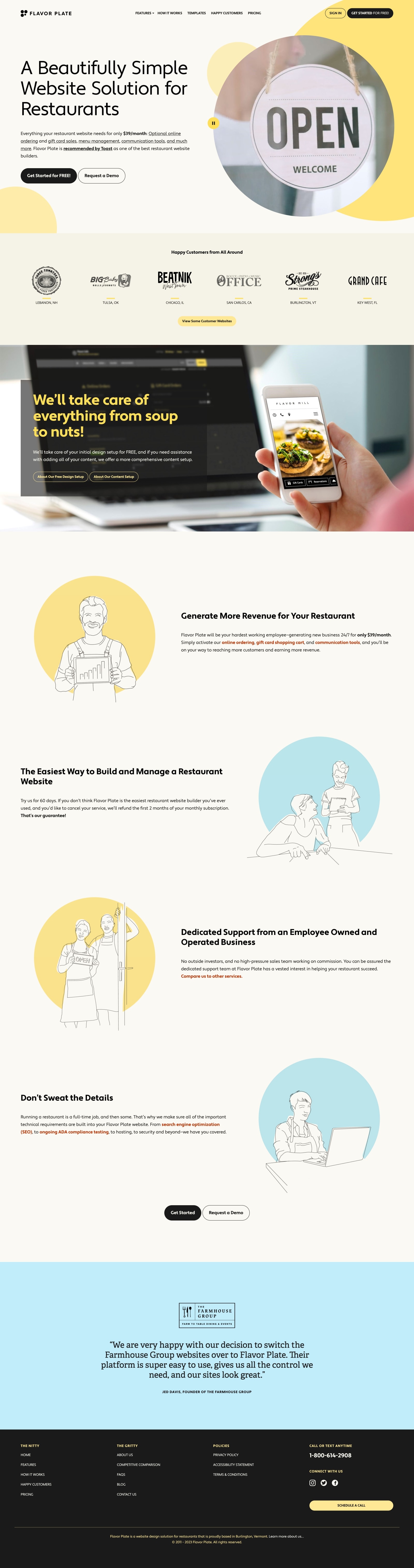 Full page view of the Flavor Pate homepage