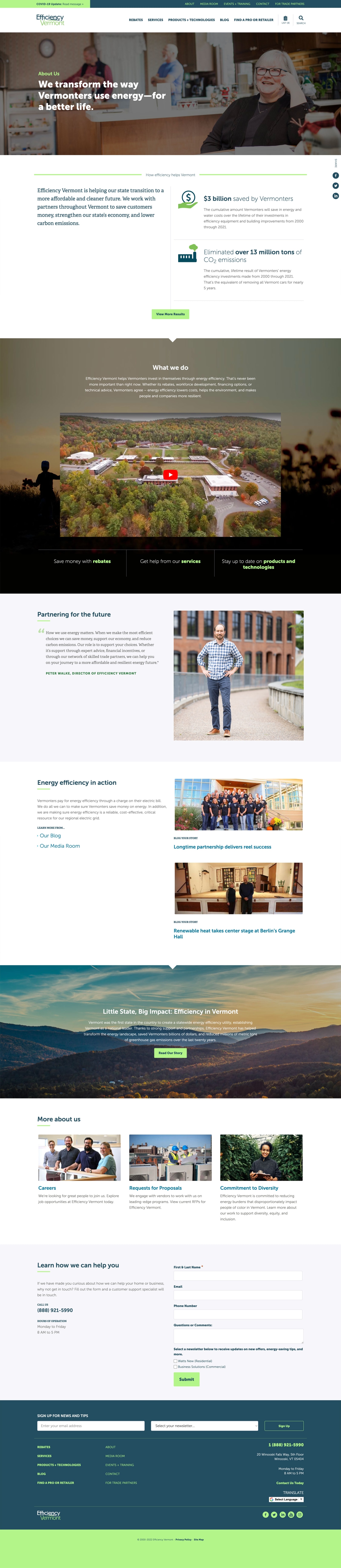 Efficiency Vermont about us page